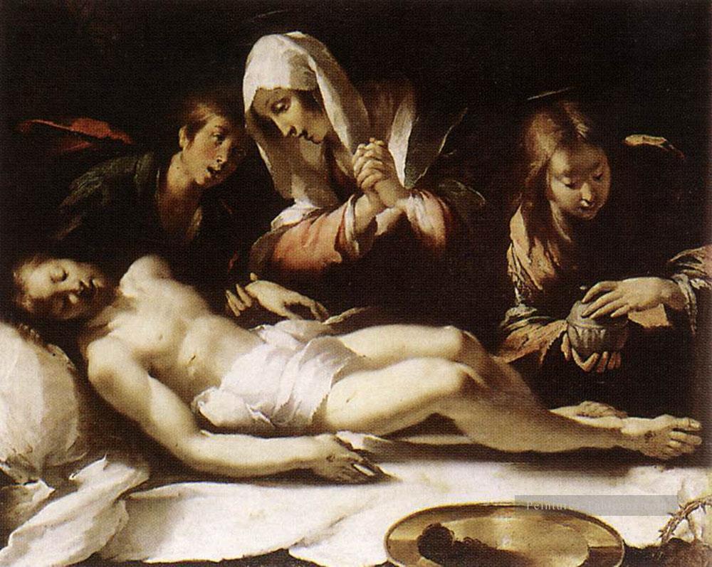 Lamentation sur les morts Christ italien Baroque Bernardo Strozzi Peintures à l'huile